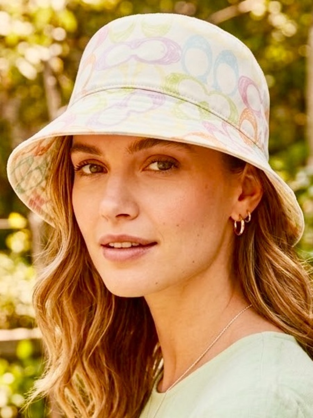Coach Vintage Scribble Bucket Hat EUC